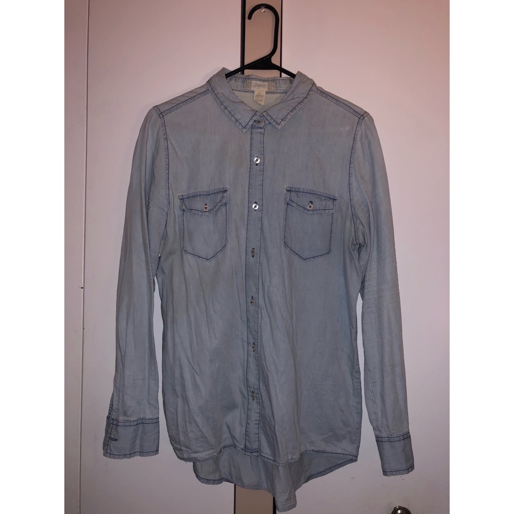 JAPNA Chambray Denim Button Up